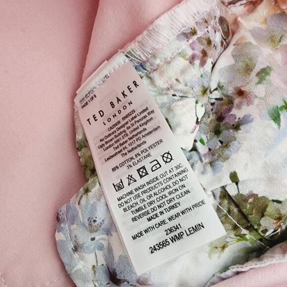 NWT Ted Baker Lemin Pink Straight Leg High Waisted Crop Jeans 27 Denim - Picture 9 of 9